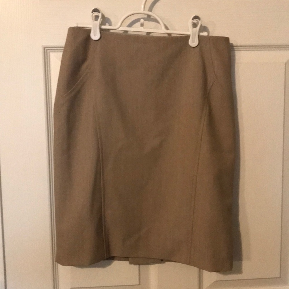 Khaki pencil skirt